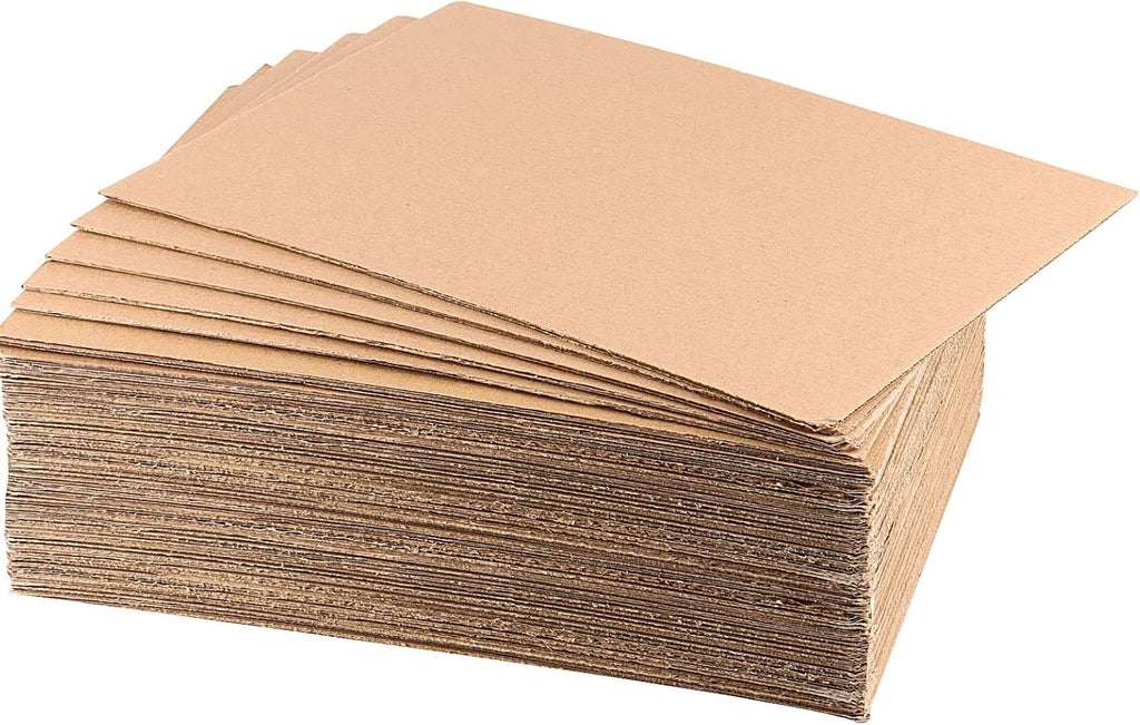 60 PCS 9 x 12 Inches Corrugated Cardboard Sheets, Flat Cardboard Sheets Filler Insert for Packing, Mailing, and