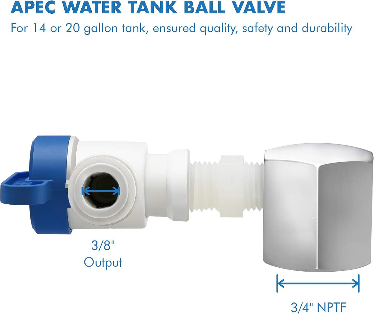 APEC Water Systems Tank Ball Valve (3/4" NPTF, 3/8" Output)