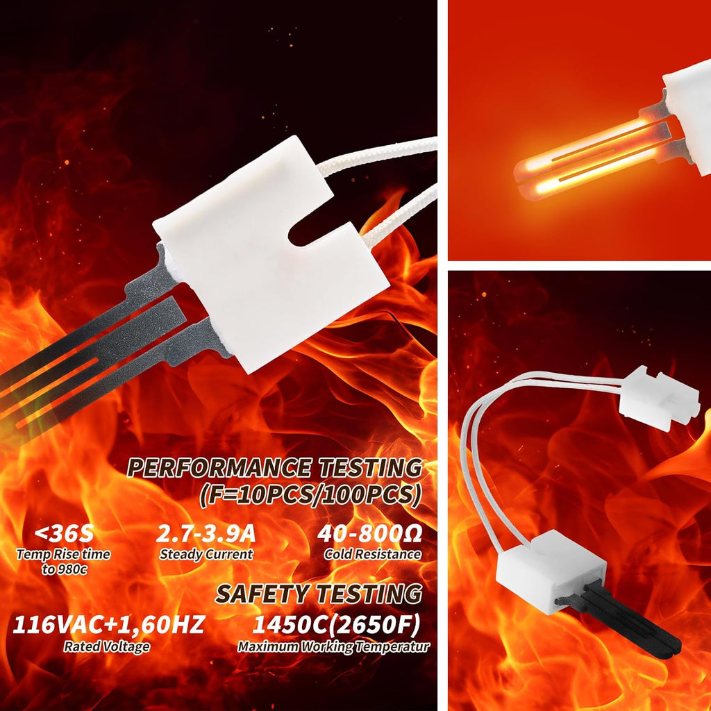 Copkim Furnace Hot Surface Ignitor Replacement Furnace Electrode Flame Sensor Limit Switch L350 Compatible with Rheem Ruud Weatherking 62-22868-93 62-22441-01 62-22548-01 62-23543-01 47-22861-01