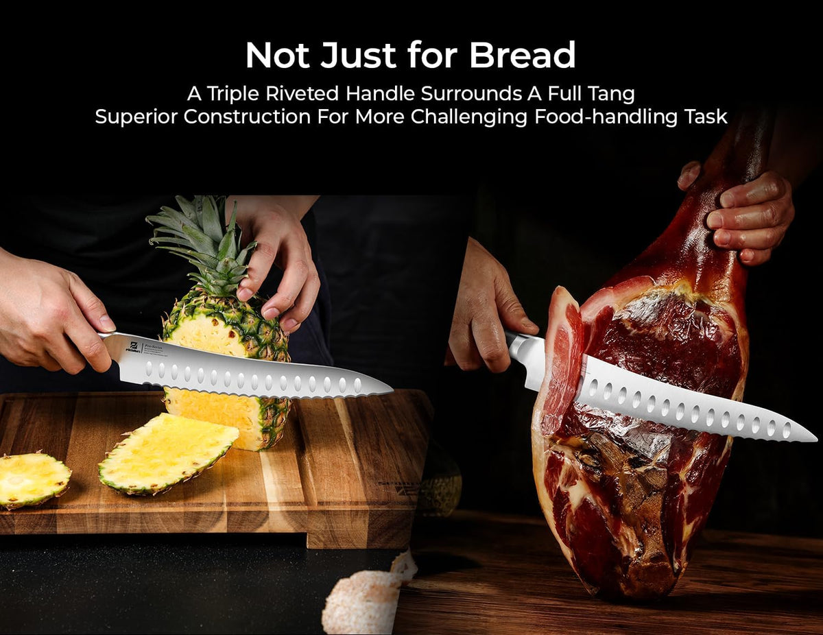 Resharpenable Bread Knife for Homemade Bread, 10 Inch