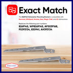 Dr Quality Parts 2 Pack Undercounter Dishwasher Bracket Upper Mounting