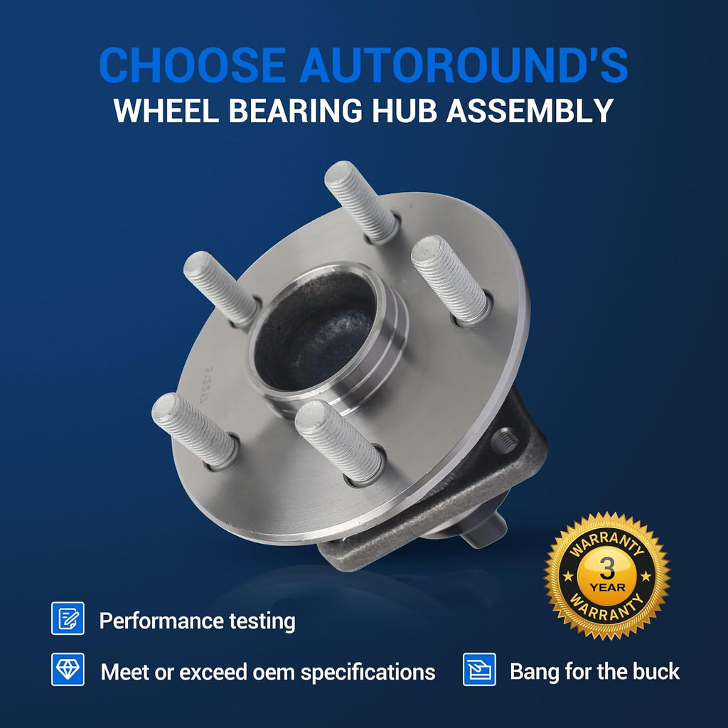 Autoround 512217 Rear Wheel Hub Assembly Fits Toyota Corolla 2003-2008