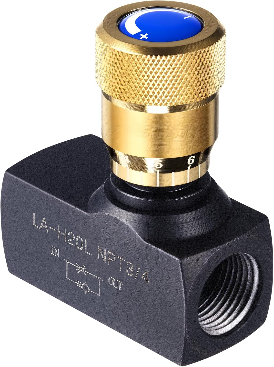 Pelopy 1 Pcs 3/4 Inch NPT Ports Hydraulic Flow Control Needle Valve