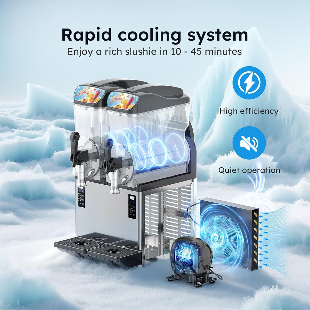 Commercial Slushie Machine, 30L 8 Cal Tank Frozen Drink Machine