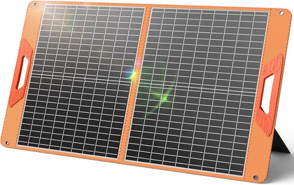 60W Portable Solar Panel Charger, 23.5% High Efficiency Foldable Solar Panels for Power Station, Waterproof Solar