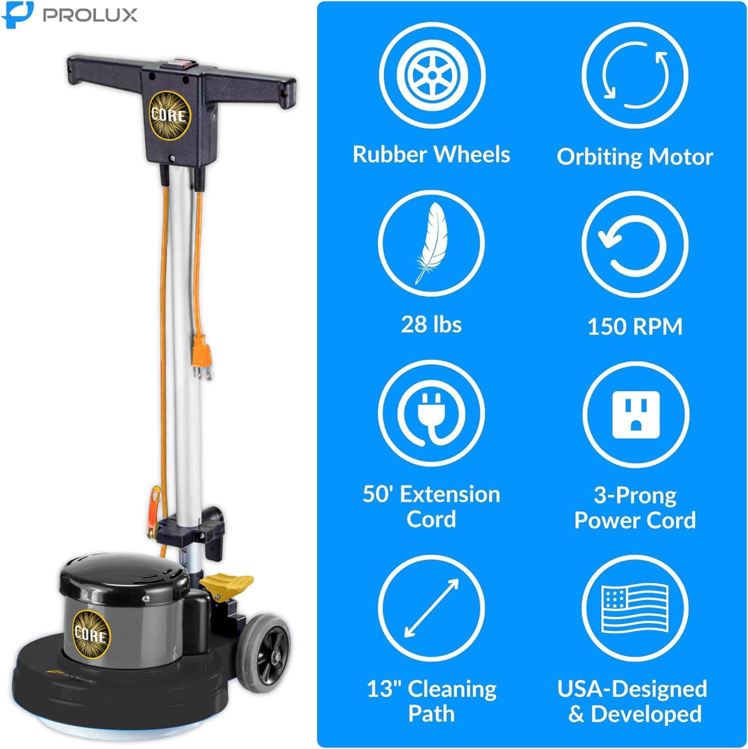 PLC13 13" Heavy Duty Single Pad Commercial Polisher Floor Buffer Machine Scrubber