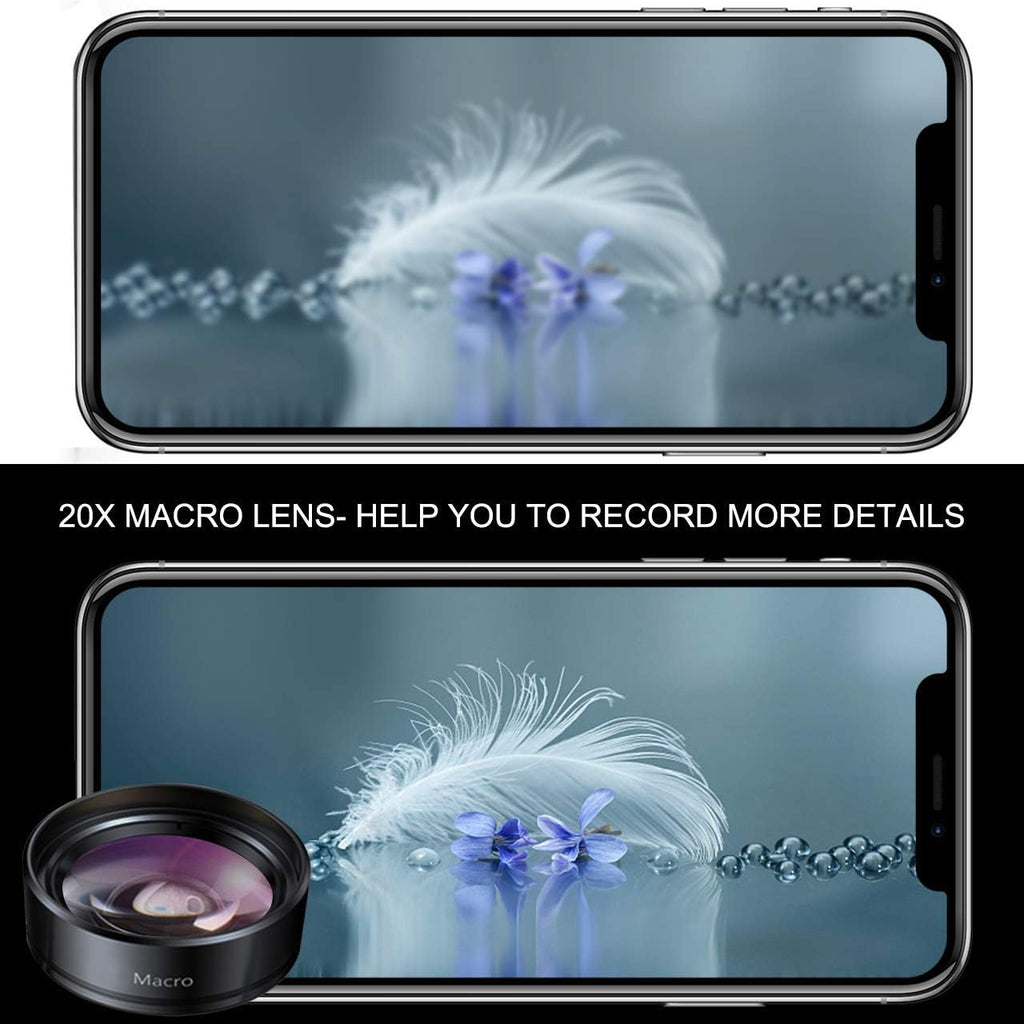 3in1 Phone Camera Lens Kit Fisheye+Wide Angle+Macro Lens for iPhone | 198° Fish Eye Lens + 120° Super Wide-Angle Lens