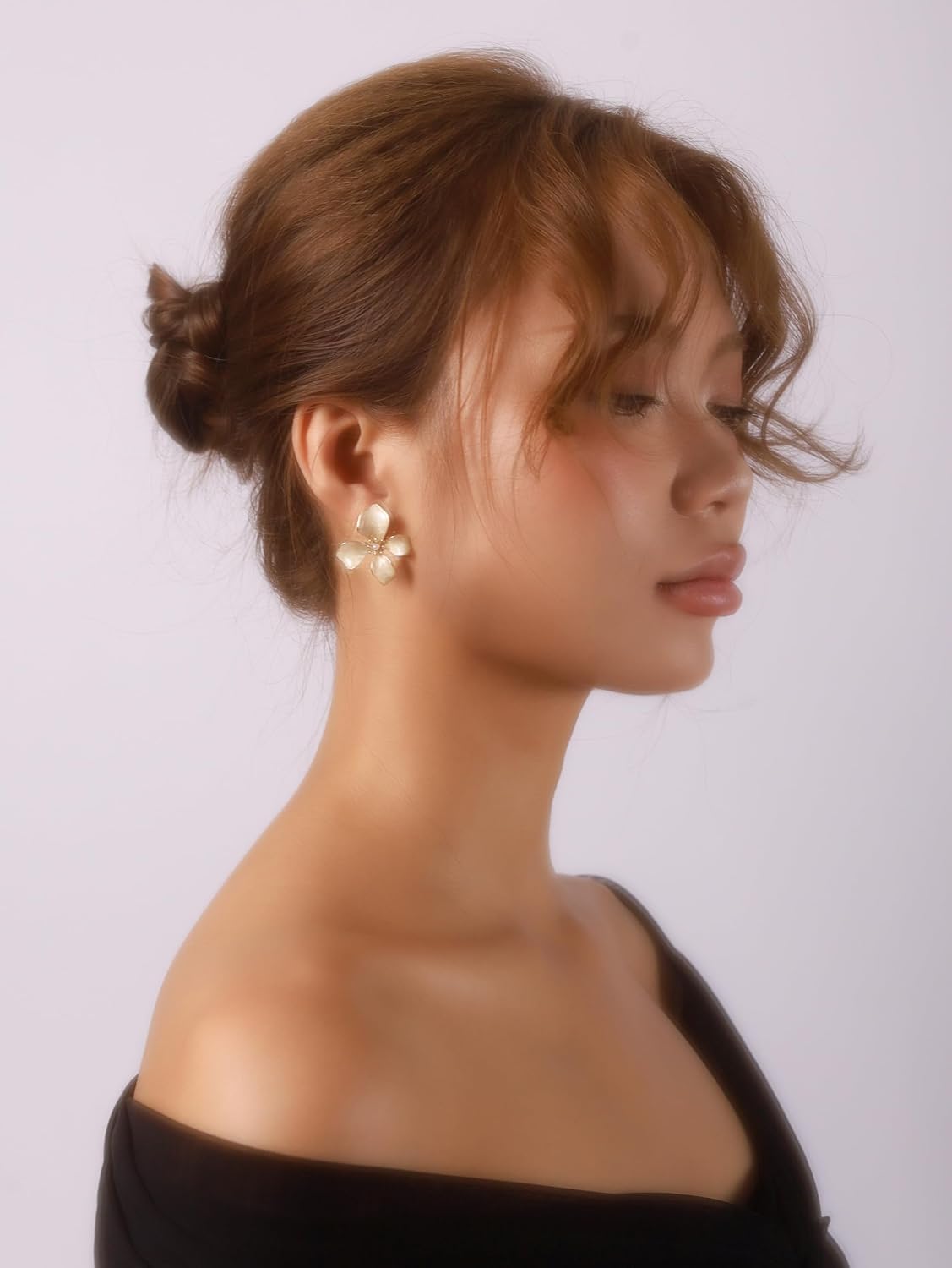 Elegant Pastel Flower Stud Earrings for Women, Floral Earrings Jewelry Accessories Romantic Cool Gifts for Her Women