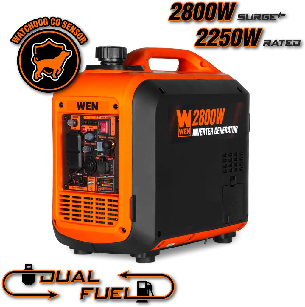 2800-Watt Dual Fuel Inverter Generator, Quiet, Portable, and Lightweight with Fuel Shut Off and CO Watchdog (DF280iX)