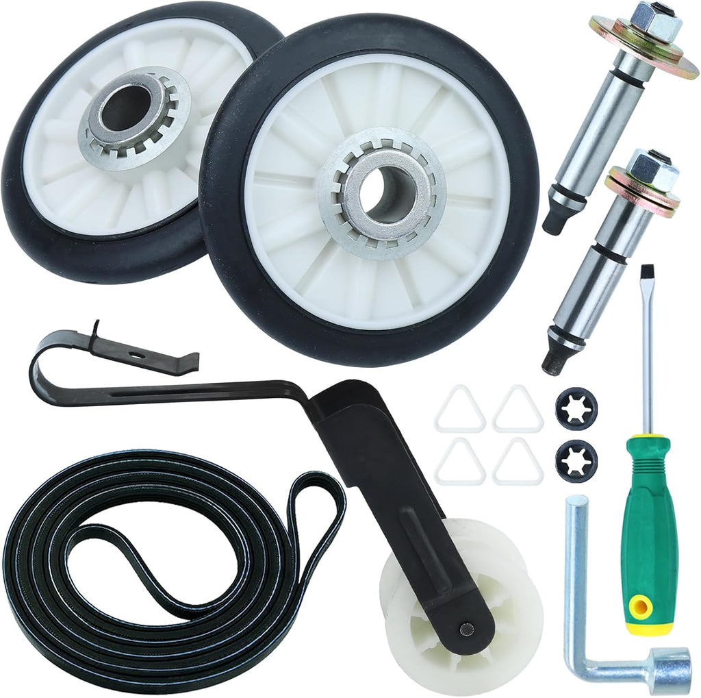 [Upgraded] 4392065 Dryer Repair Kit for Whirlpool Kenmore Maytag | Included 349241T Drum Roller Kit, 691366 Idler