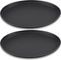 2 Pcs Restaurant Serving Trays Oval, 25 x 20 Inch, Black