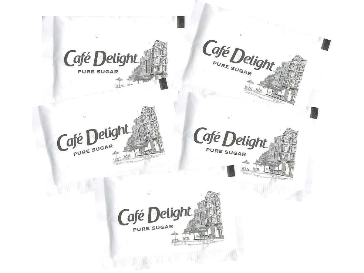 Cafe Delight Sugar - 1000 Packets per Carton - 0.11 oz Pure Cane Sugar - Kosher