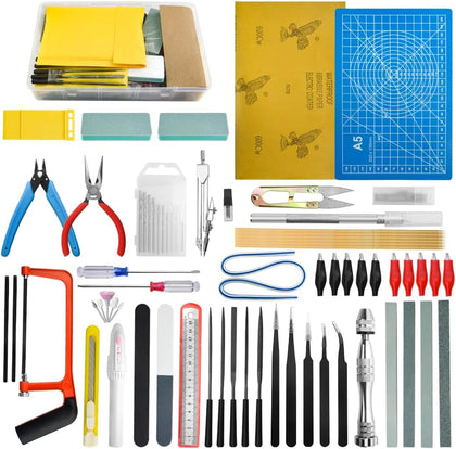 85 PCS Model Tools Kit Hobby Building Tool Craft Set Modeler Basic DIY Tools for Cars, Airplanes, Buildings, Robots