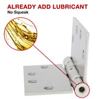 Heavy Duty Door Hinges Brushed Nickel 4.5 Inch x 4 1/2" Square