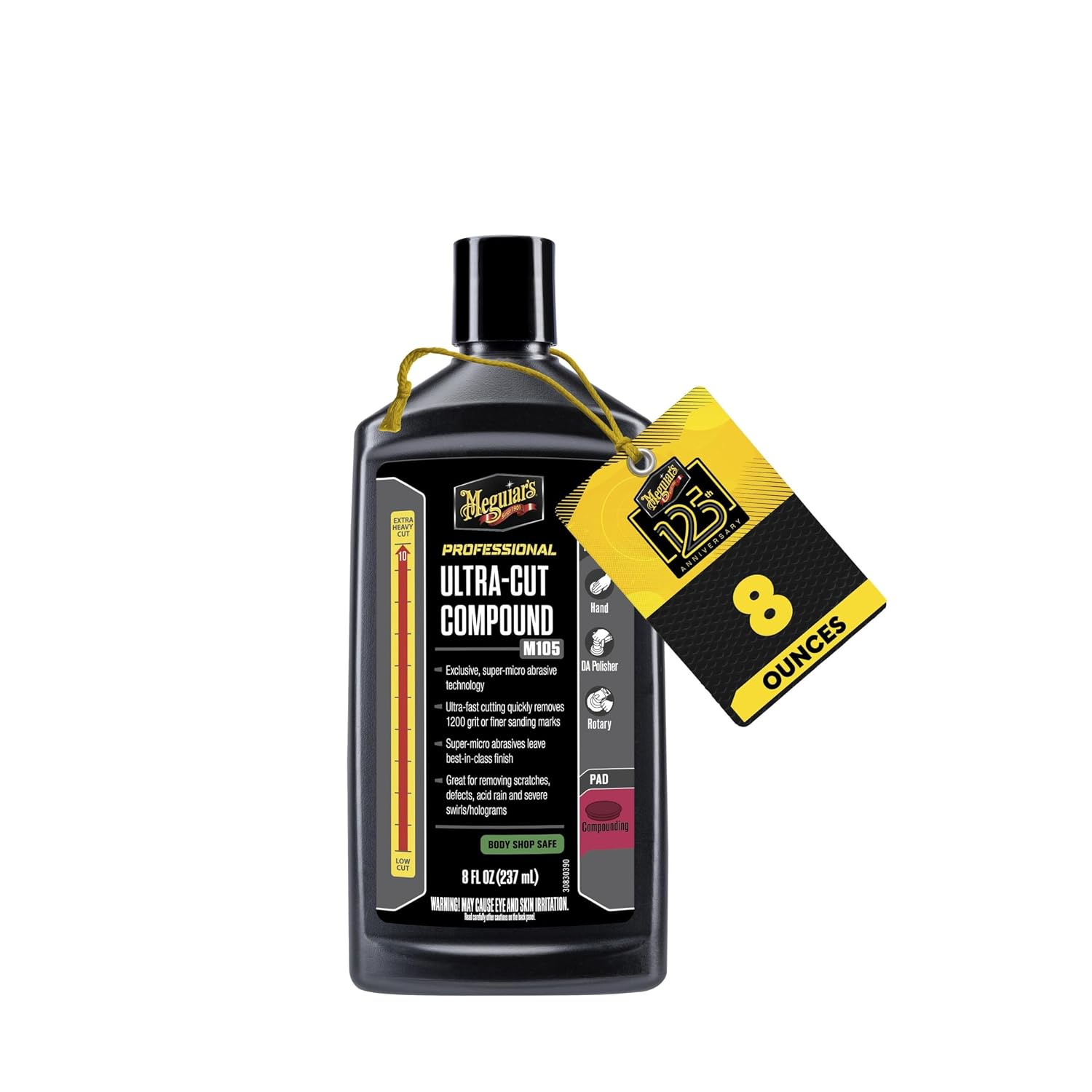 Professional M105 Ultra Cut Compound, 8oz | Car Rubbing Compound , Removes Scratches & Heavy Swirls , Adds Shine