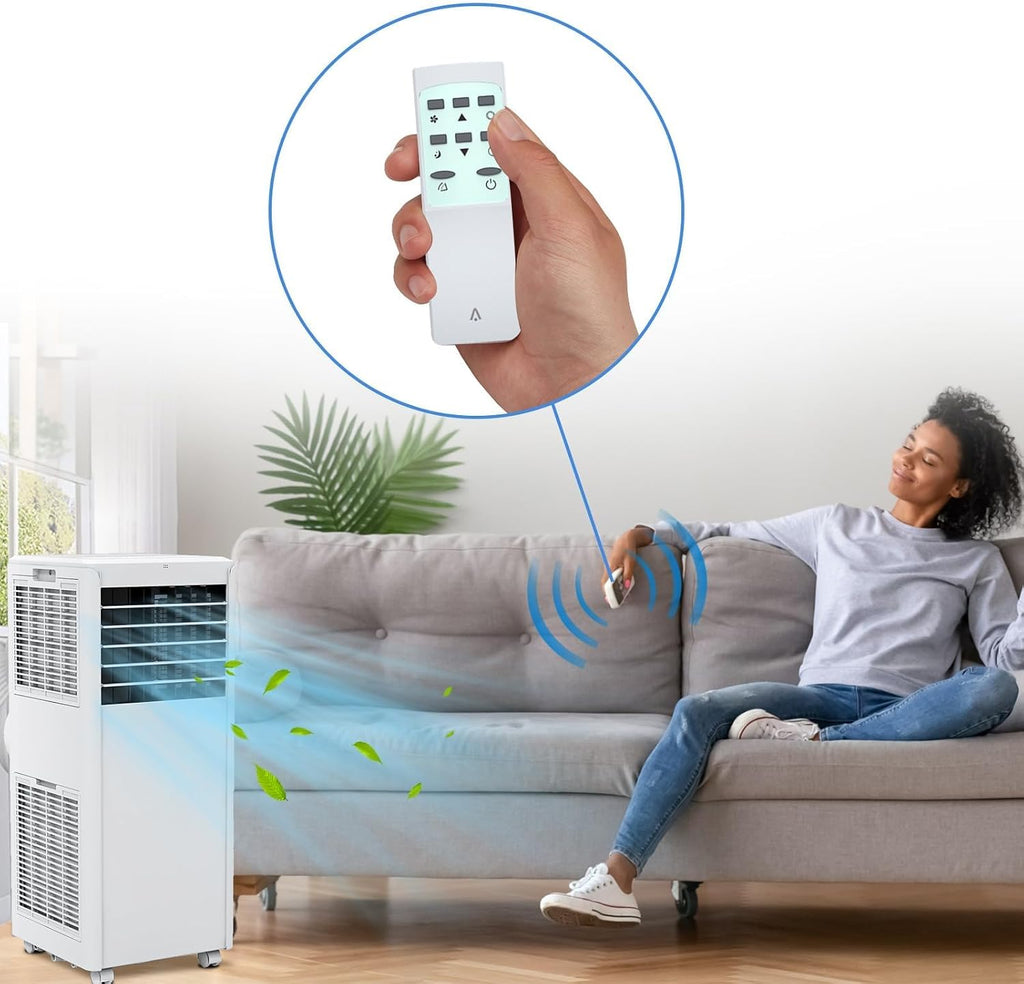 Portable Air Conditioner,8,000 BTU for Rooms up to 350 Sq.Ft., Smart Compact AC Unit with Cooling, Dehumidifier, Fan