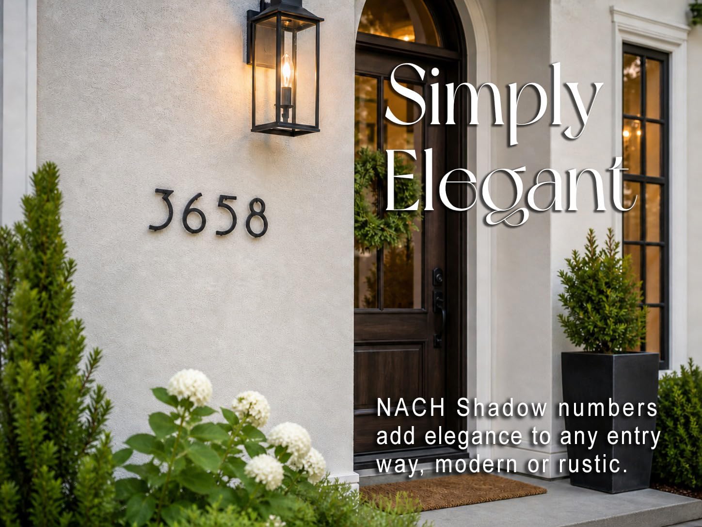 Floating House Numbers, 5 inch Aluminum Black House Numbers for Outside - Number 3, Door Numbers with Mounting Hardware