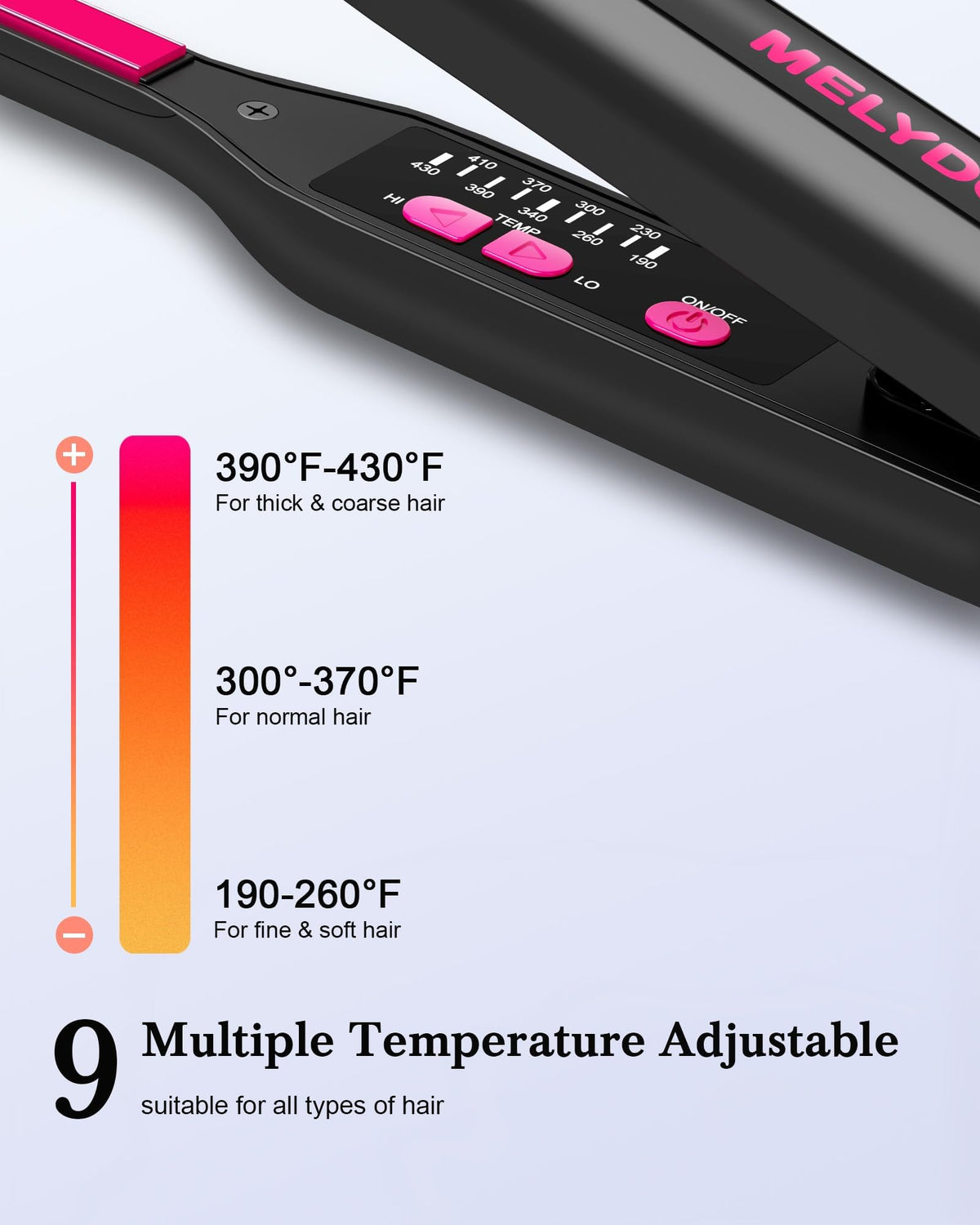 Small Flat Irons for Short Hair, 3/10" Pencil Flat Iron with Adjustable Temp Mini Hair Straightener for Edges Pixie