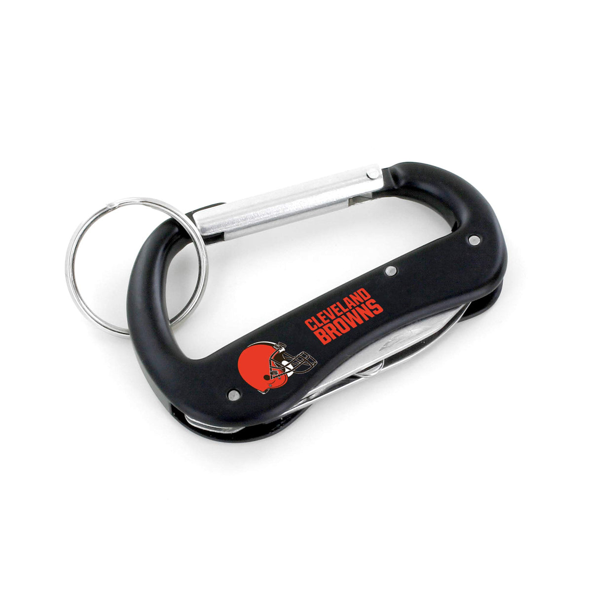 NFL Cleveland Browns Carabiner Multi-Tool Keychain, Black