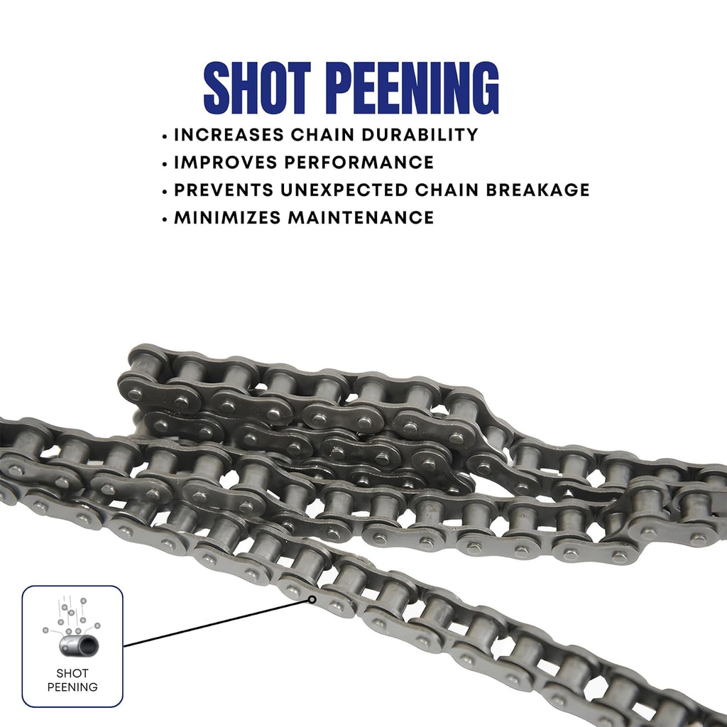 Jeremywell 50 Roller Chain 10 Feet with 2 Connecting Links