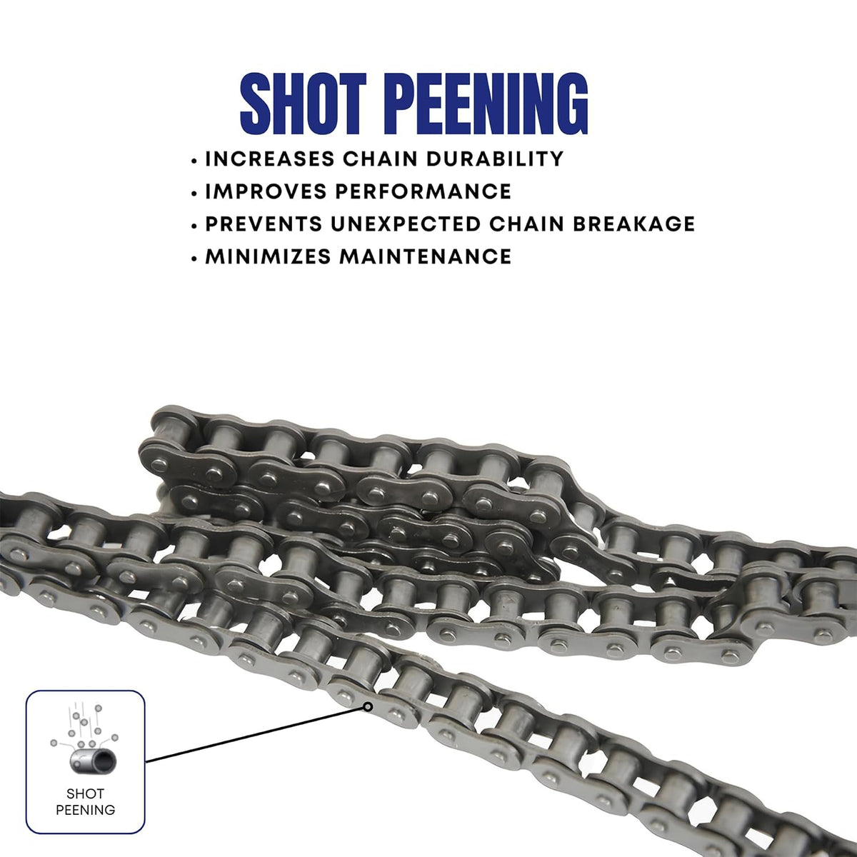 Jeremywell 50 Roller Chain 10 Feet with 2 Connecting Links