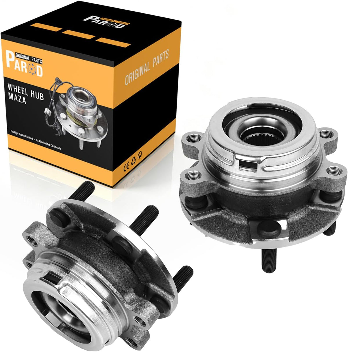 PAROD 2PCS 513296 Front Wheel Hub Bearing for Nissan Pathfinder Altima 5Lug