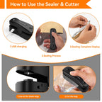 Upgraded Mini Bag Sealer, USB Rechargeable Chip Bag Sealer