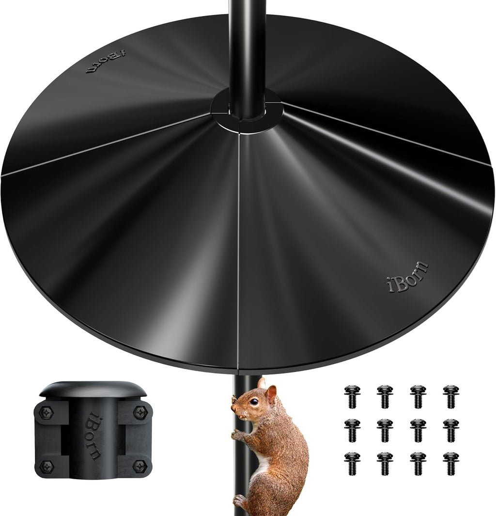 Squirrel Baffle for Bird Feeder Pole, 19.6” Oversized Squirrel Guard Defender, Bird Feeder for Outdoors Protector
