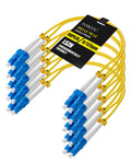 OS2 LC to LC Single Mode Fiber Patch Cable 0.5m/1.6ft 5 Pack, Duplex
