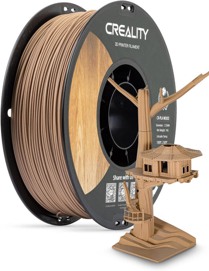 Wood Filament PLA 1.75 mm, Smooth Silk Texture, 1kg(2.2lbs)/Spool for 3D Printer