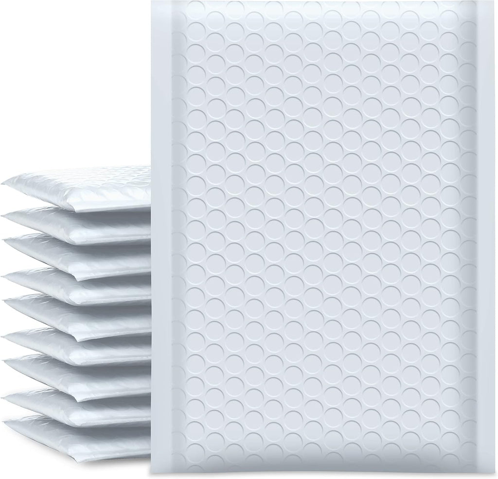 Bubble Mailers 6x10" White Usable Size 6x9" Padded Envelopes 25 Pack