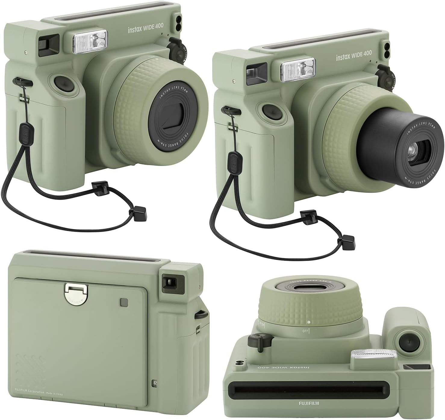 Instax Wide 400 Instant Camera + Camera Case + 4 AA Batteries + Photo Album, Cleaning Pen (40 Sheet)