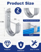 AOKLIT 100 Pcs 2" J Hooks, Galvanized Steel Cable Hook for Cable Management