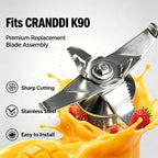 CRANDDI Replacement Blade Assembly for K90, 6 leaf 3 Layer Stainless Blade