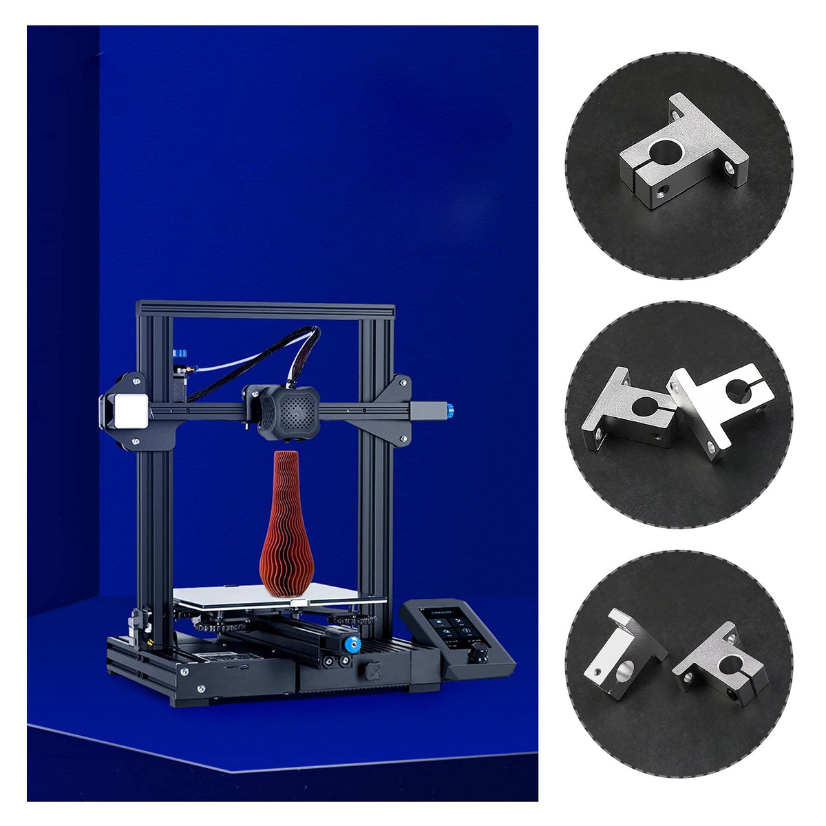 SING F LTD 4pcs SK12 Linear Shaft Support Bracket Mount 12mm CNC Linear Motion Ball Slide Units Rail Support Guide Shaft Bearing for 3D Printer Multi-axis Machine