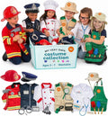 6-in-1 Toddler Dress Up Clothes for Boys & Girls Ages 3-7, Police, Firefighter, Doctor, Chef, Gardener & Explorer