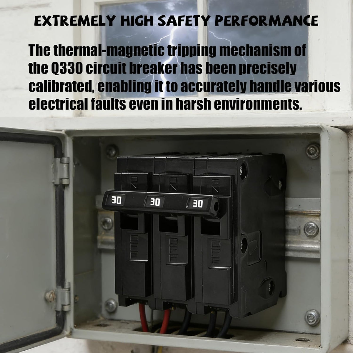 Q330 Circuit Breaker 3 Pole 30-Amp, Compatible with Siemens 240V QP Panel.