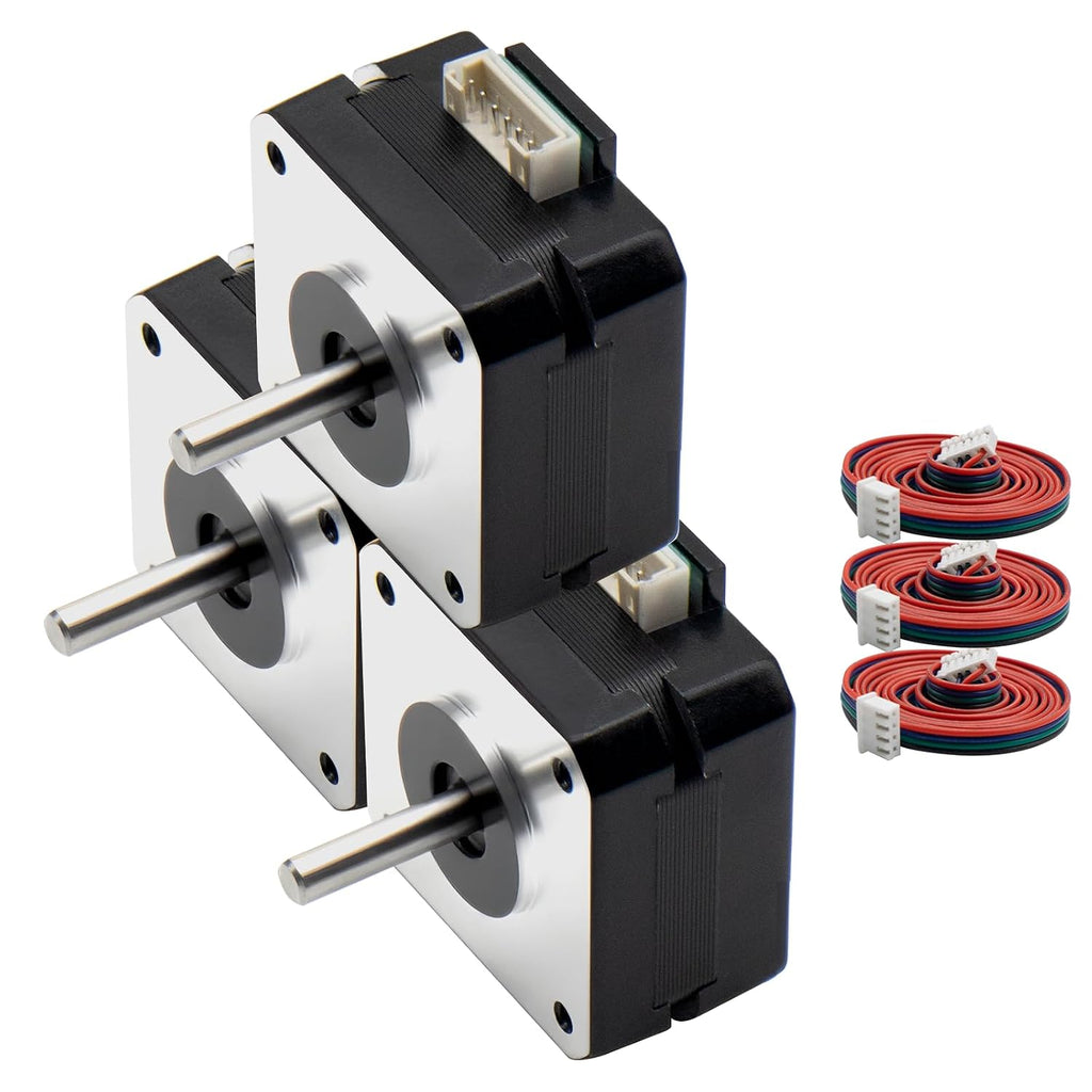 MAKERELE 3PC Nema 17 Stepper Motor Bipolar 1.3A, 23mm Body(3pcs)
