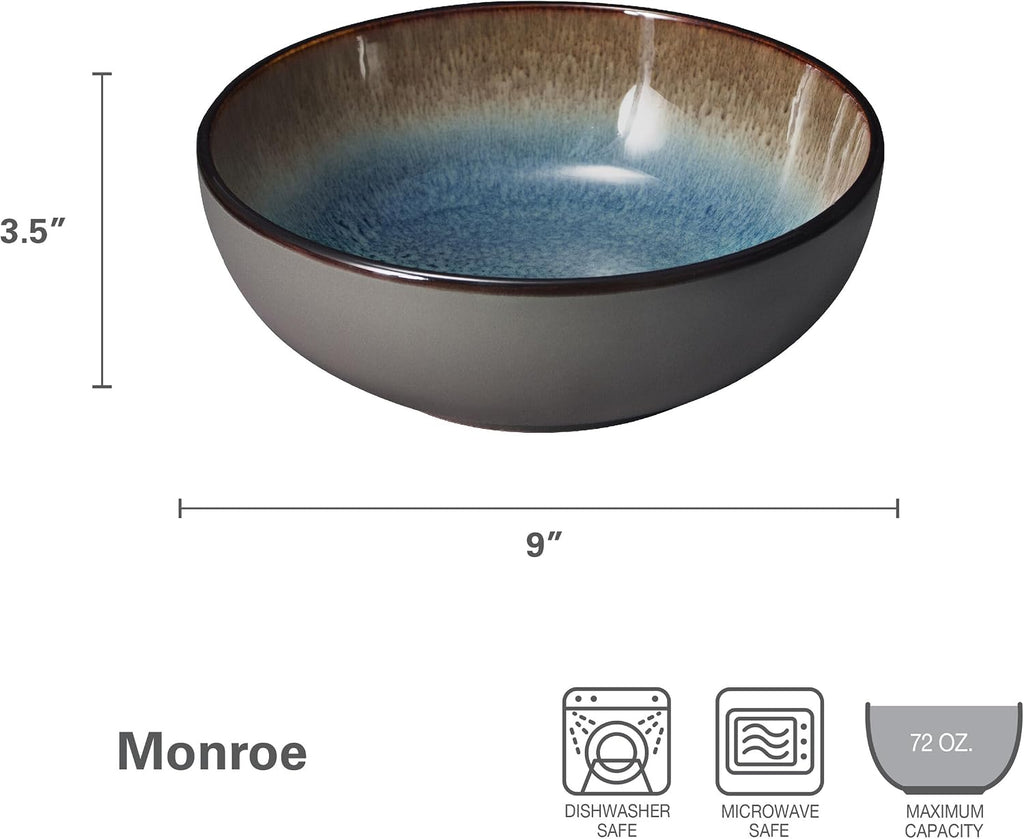 Monroe Blue Serving Bowl, 9-Inch