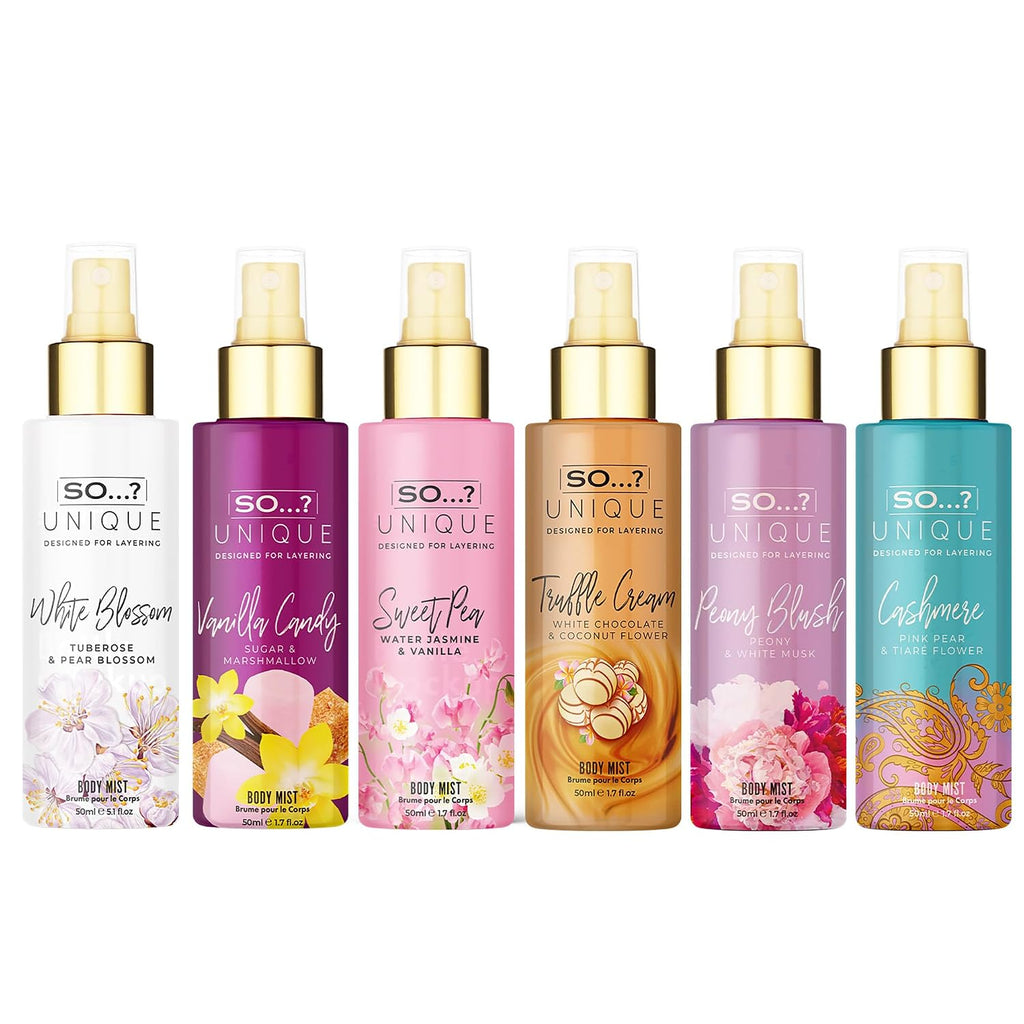 So…? Unique Body Mist Set - Perfumes for Women with Fresh, Floral, Sweet Scents - 6 Hour Wear Body Spray for Women