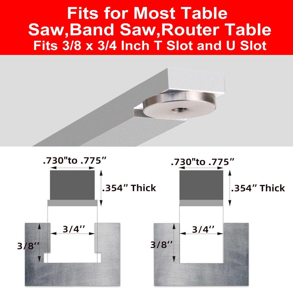 GOINGMAKE Table Saw Miter Gauge for Table Saw with Micro Adjust Flip Stop