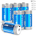 Rechargeable Lithium D Batteries with 4 in 1 USB-C Charge Cable