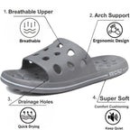Shower Shoes for Women Men, Quick Drying Shower Sandals with Drain Holes