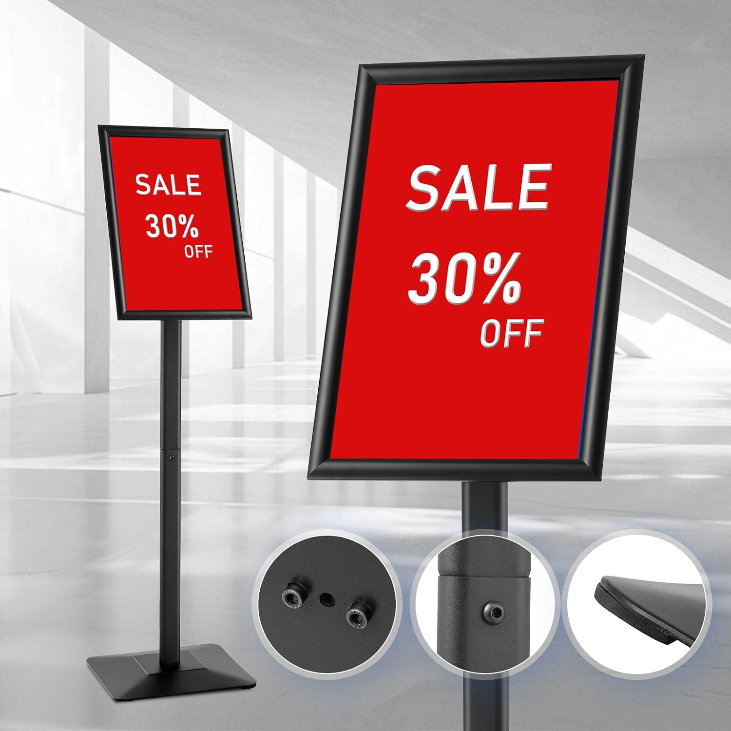Adjustable Heavy Duty Pedestal Sign holder floor Stand,sign stand poster stand ,Standing Floor for 11 x 17