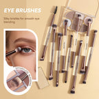 13 Pcs Foundation Makeup Brush Set With Bag, Make up Brushes, Double-End Multi Functional Makeup Brushes