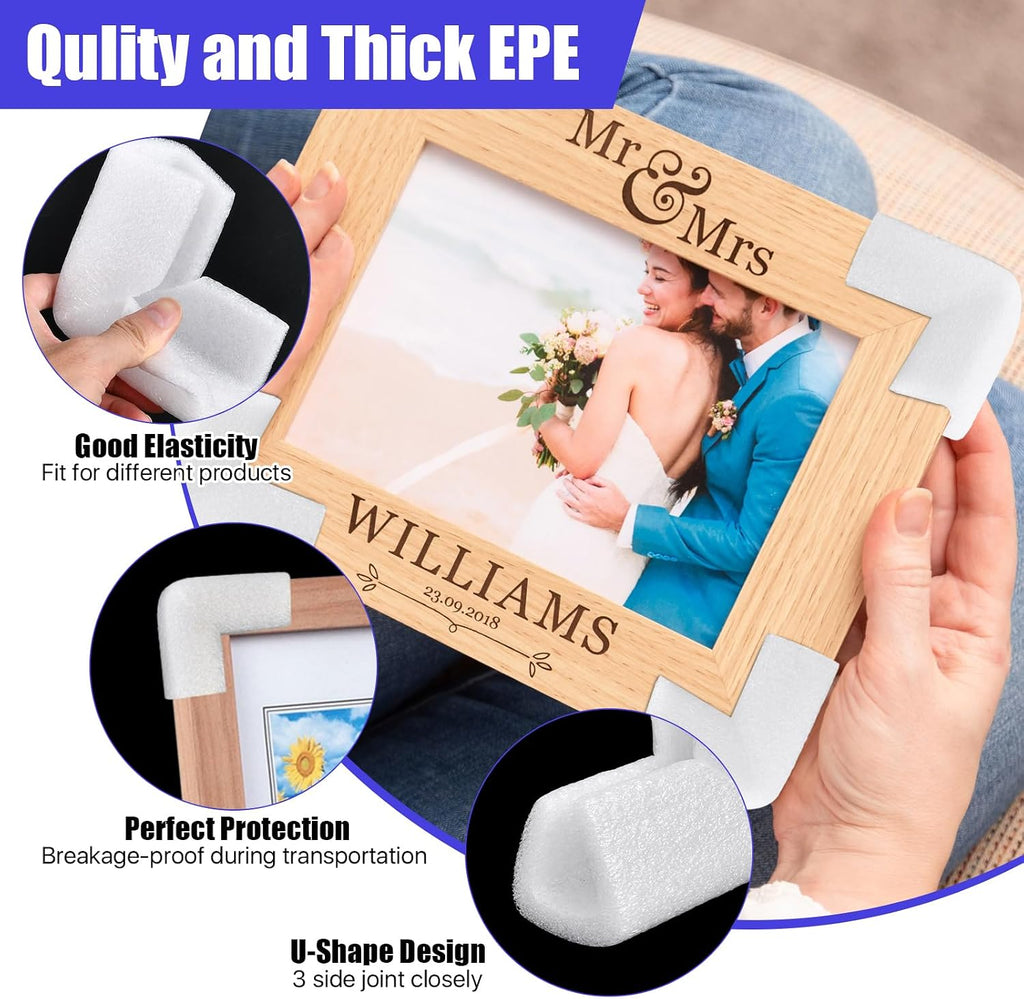 Photo Mirror TV Frame Corner Protectors for Moving, L-Shaped Foam Edge