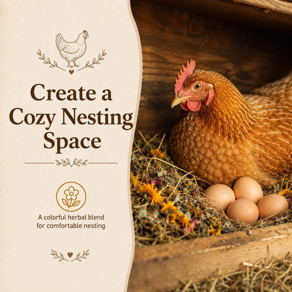 10oz Chicken Nesting Herbs - Dried Herbs Supplement for Laying Hens | Natural Chicken Treats for Nutritious Feeding