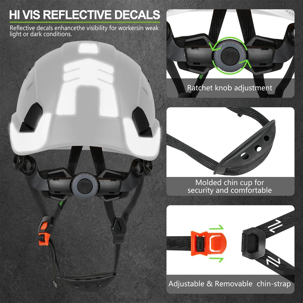 Safety Helmet Construction Hard Hat ANSI Z89.1 Cascos De Construccion Vented ABS Work Hardhat for Men Women