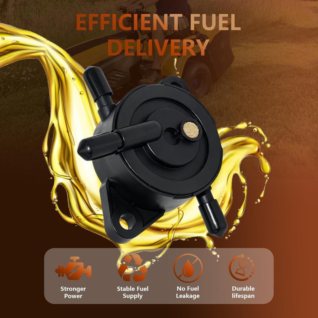 49040-0770 49040-7008 Fuel Pump Kit Fit for Kawasaki FR, FS, FX Series FR691V FR651V FR730V FS541V FS600V Engine J D Lawn Mower Z445 Z465 Z645 Z655 Z665, with Fuel Filter Line Clamps