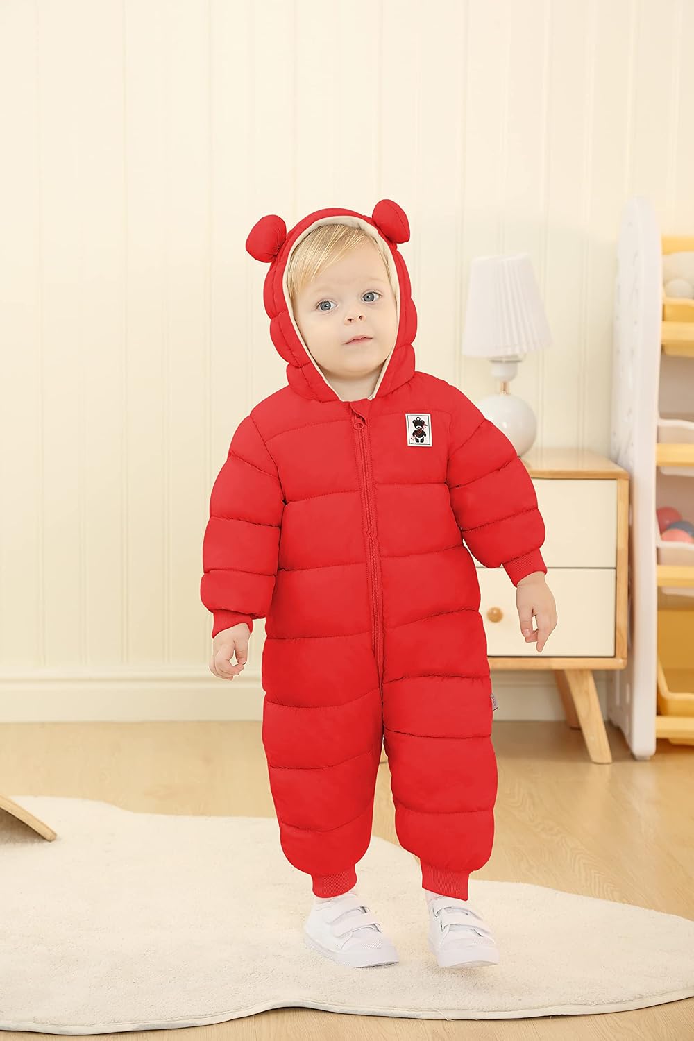 Baby Clothes Cute Infant Toddler Snowsuit Warm Newborn Boy Girl Winter Coats Hooded Zip Jumpsuit